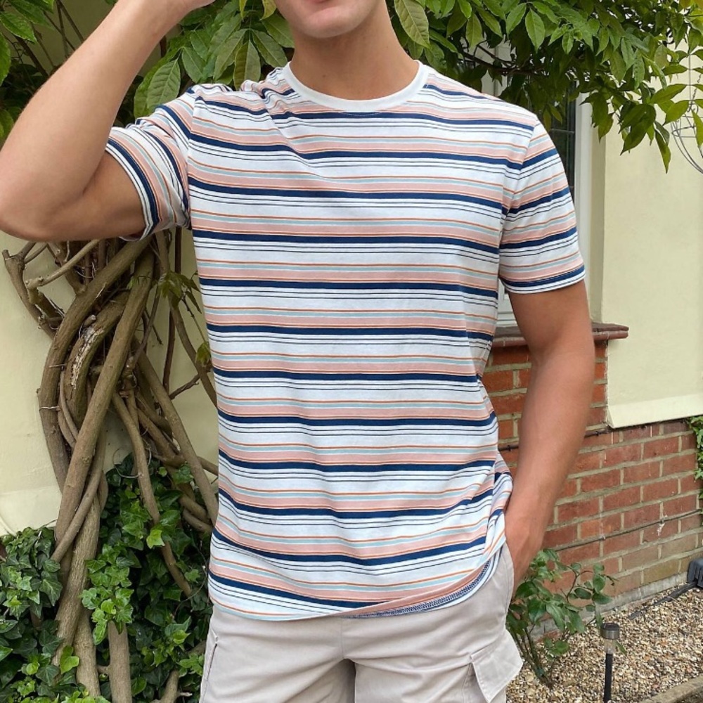 ASOS only & sons striped tee nwt Sz L